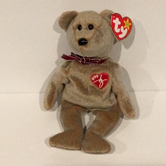Ty Beanie Baby 1999 Signature Bear w/Hang Tag errors-Rare